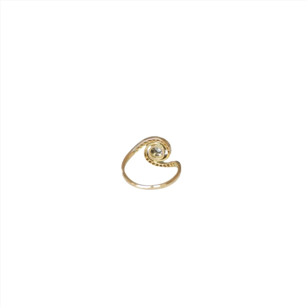 Bague Tourbillon en or jaune, platine et diamants - Castafiore