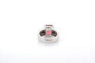 Bague tourmaline bicolore et diamants en platine - Castafiore