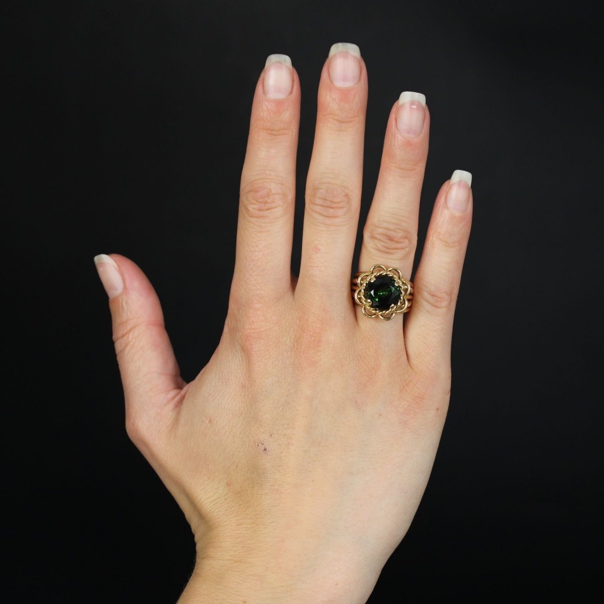 Bague tourmaline cordes d'or - Castafiore