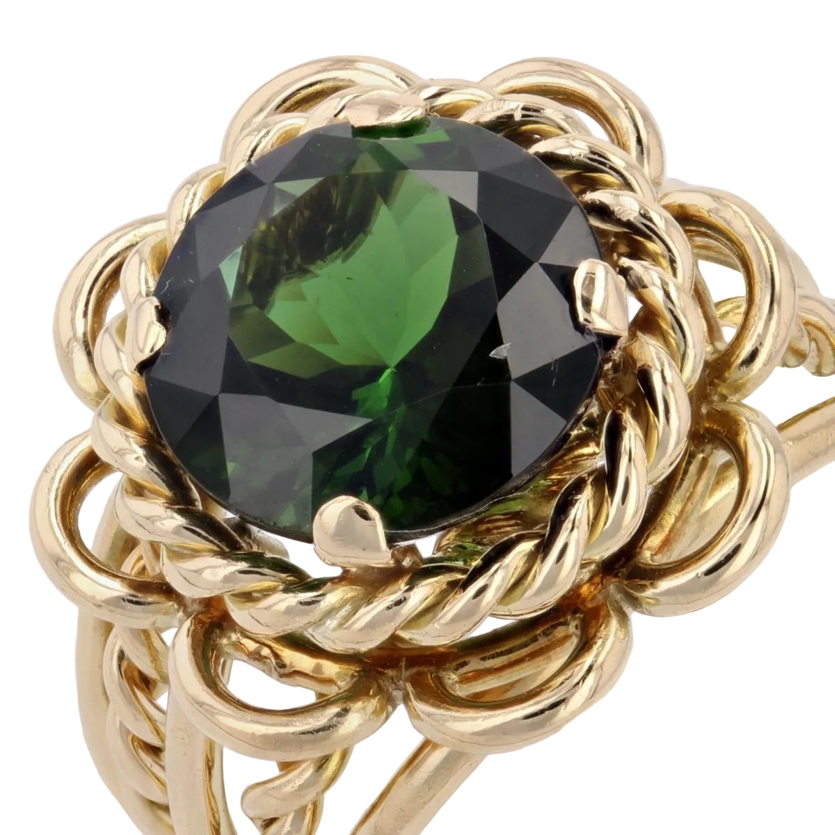 Bague tourmaline cordes d'or - Castafiore