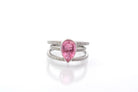 Bague tourmaline et diamants en or blanc 18k - Castafiore