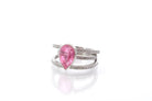 Bague tourmaline et diamants en or blanc 18k - Castafiore