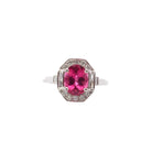 Bague tourmaline et diamants en or blanc - Castafiore