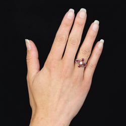 Bague trèfle rubis et diamants - Castafiore