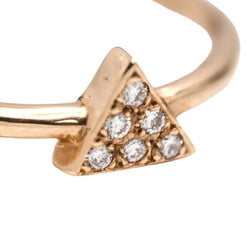 Bague triangle en or rose et diamants - Castafiore