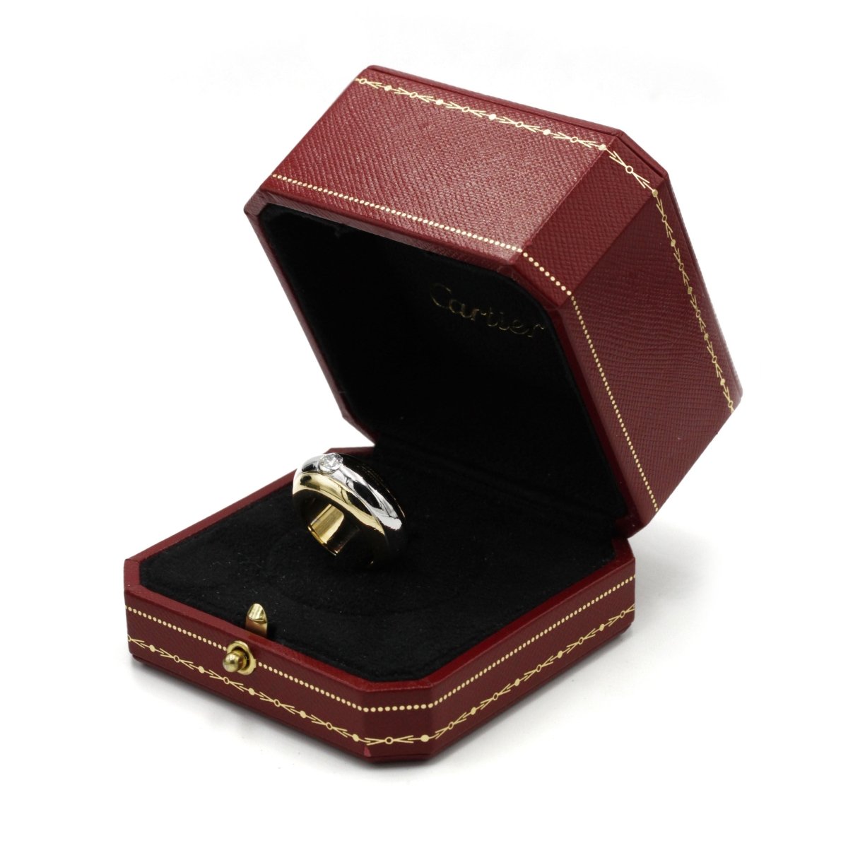 Bague Tricolore CARTIER en or jaune, rose, blanc et diamants - Castafiore