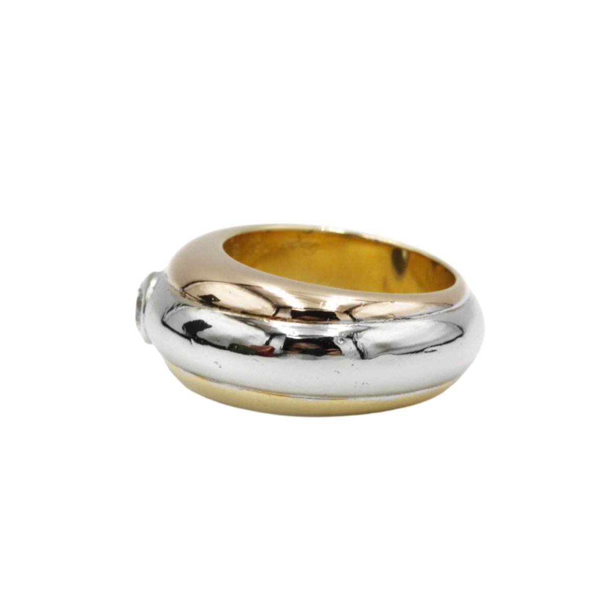 Bague Tricolore CARTIER en or jaune, rose, blanc et diamants - Castafiore