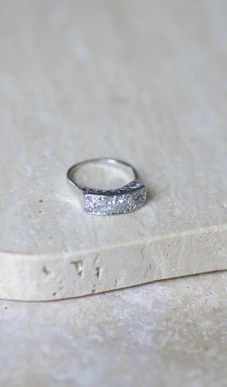 Bague Trilogie Diamants Art Déco - Castafiore