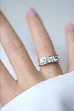 Bague Trilogie Diamants Art Déco - Castafiore