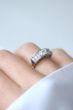 Bague Trilogie Diamants Art Déco - Castafiore