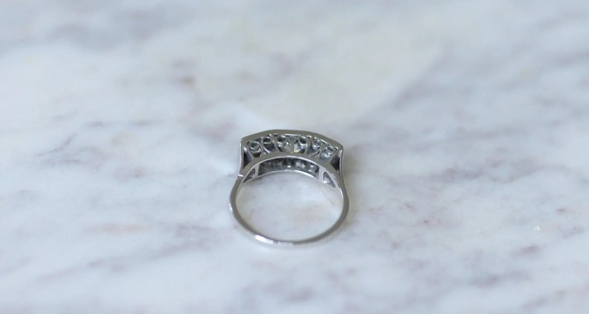 Bague Trilogie Diamants Art Déco - Castafiore