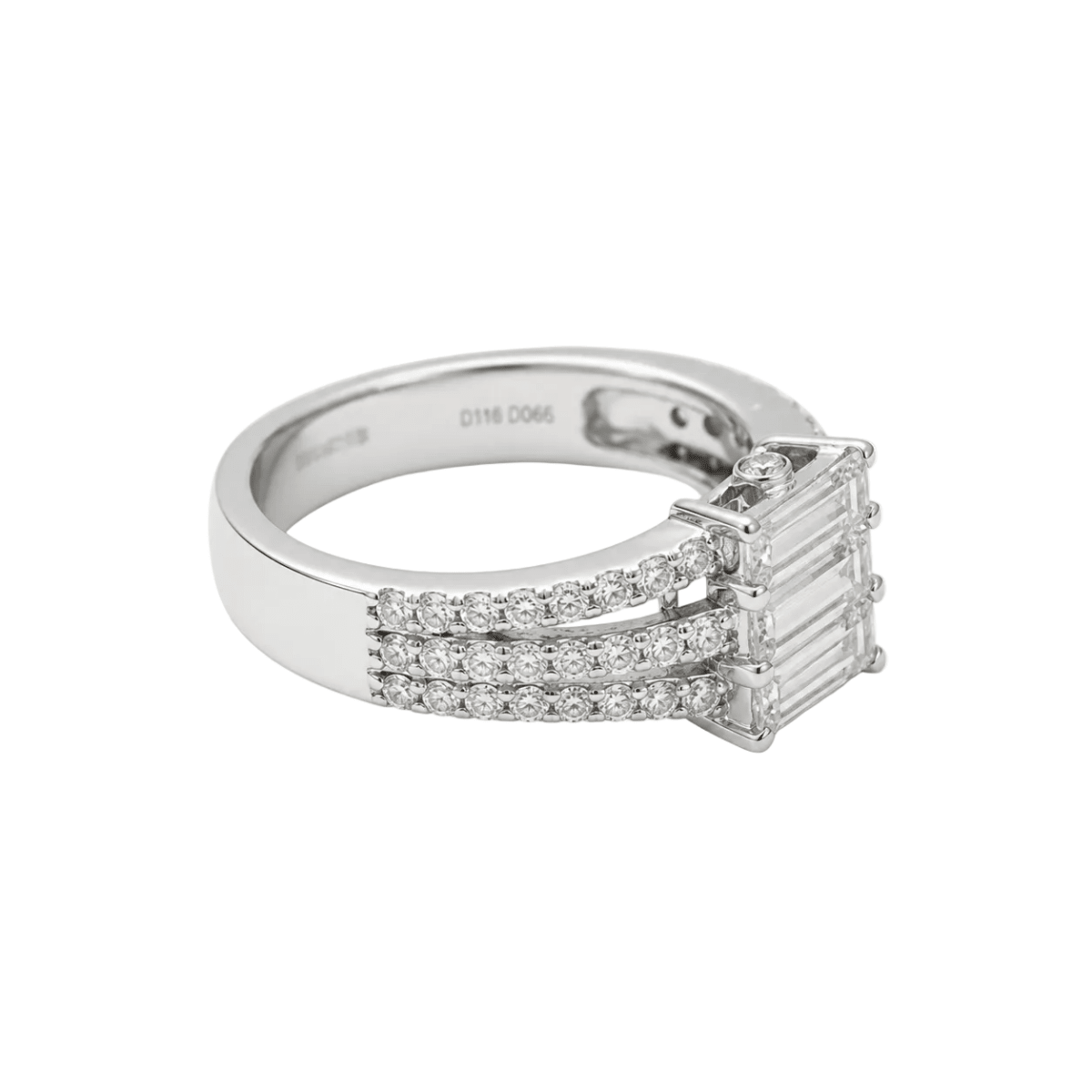 Bague Trilogie en or blanc et diamants - Castafiore
