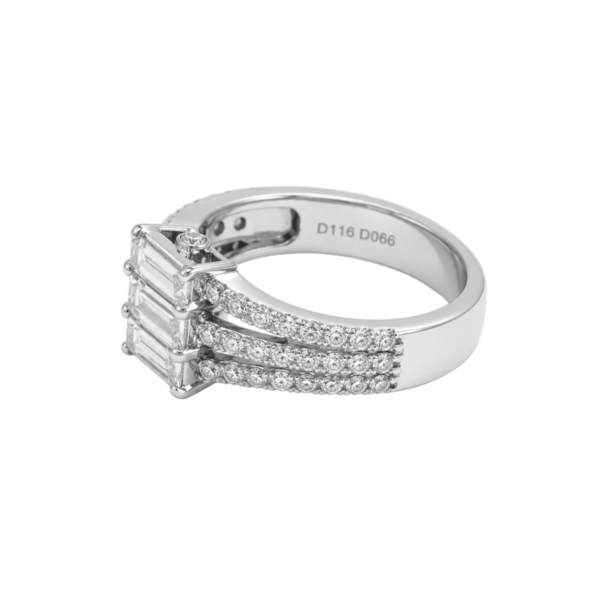 Bague Trilogie en or blanc et diamants - Castafiore