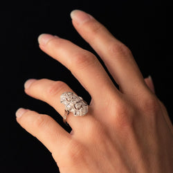 Bague Trilogie en or blanc et diamants - Castafiore