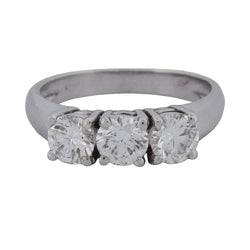 Bague Trilogie en or blanc et diamants - Castafiore