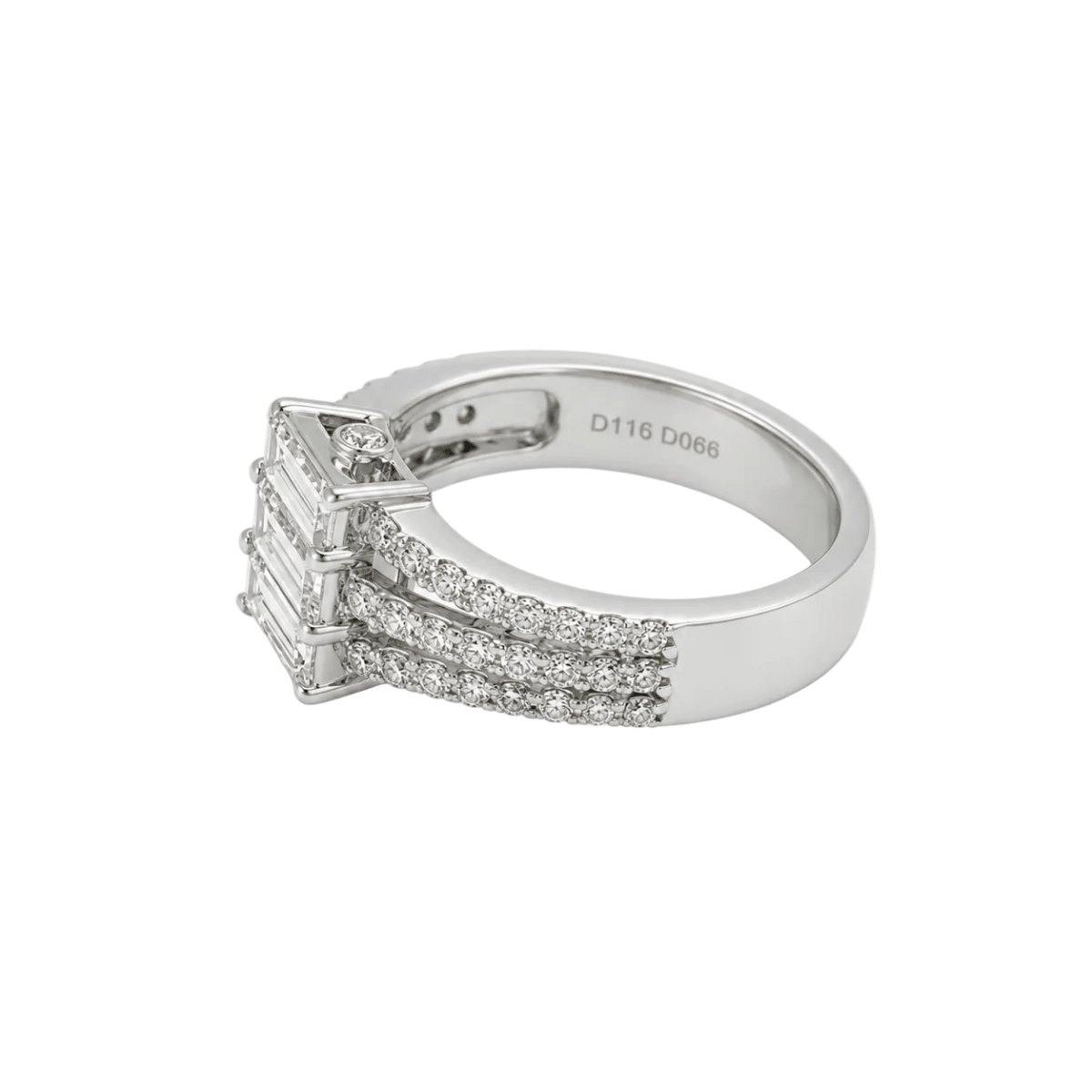 Bague Trilogie en or blanc et diamants - Castafiore