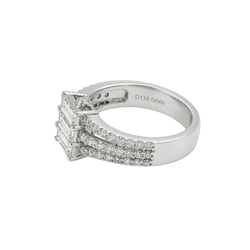Bague Trilogie en or blanc et diamants - Castafiore