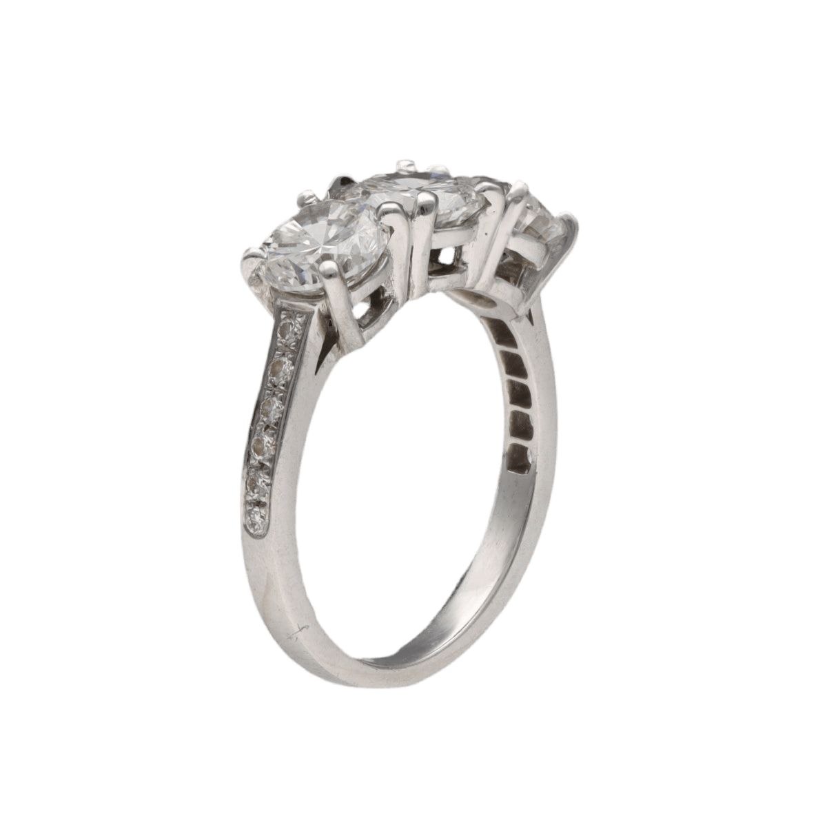 Bague Trilogie en or blanc et diamants - Castafiore