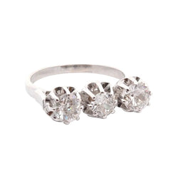 Bague Trilogie en or blanc et diamants - Castafiore
