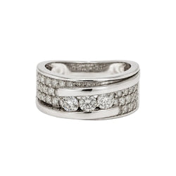 Bague Trilogie en or blanc et diamants - Castafiore