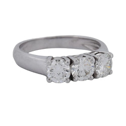Bague Trilogie en or blanc et diamants - Castafiore