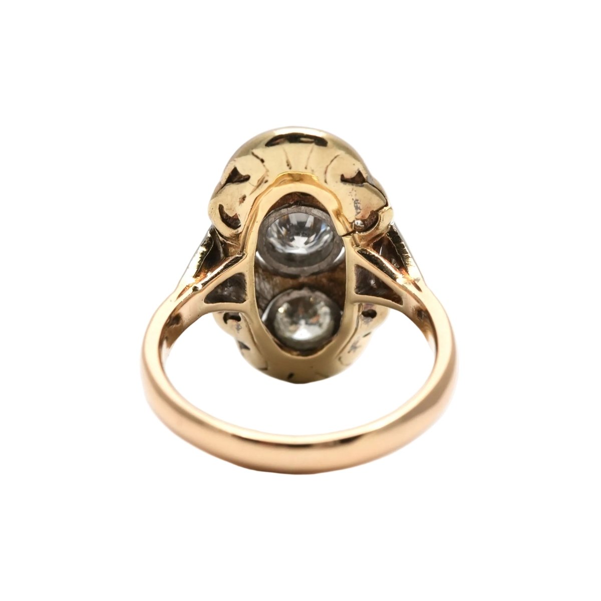 Bague Trilogie en or blanc, or jaune et diamants - Castafiore