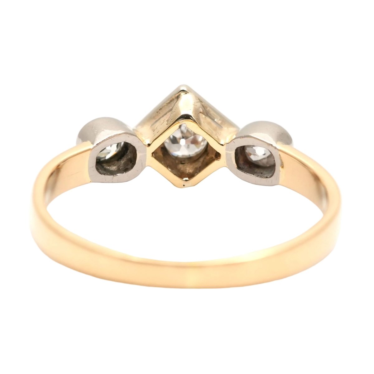 Bague Trilogie en or blanc, or jaune et diamants - Castafiore