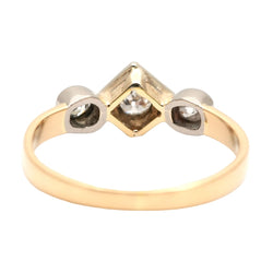 Bague Trilogie en or blanc, or jaune et diamants - Castafiore
