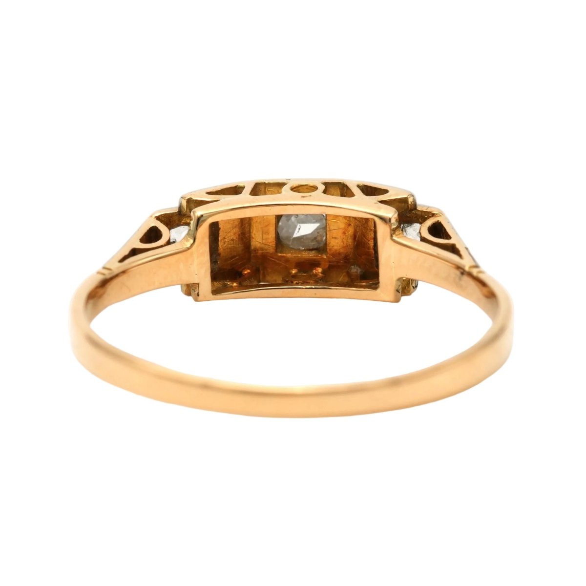 Bague Trilogie en or blanc, or jaune et diamants - Castafiore