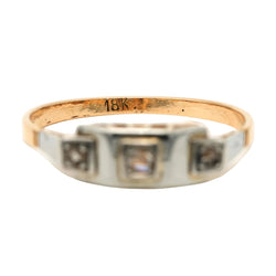 Bague Trilogie en or blanc, or jaune et diamants - Castafiore