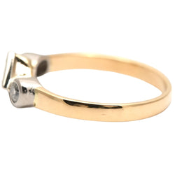 Bague Trilogie en or blanc, or jaune et diamants - Castafiore