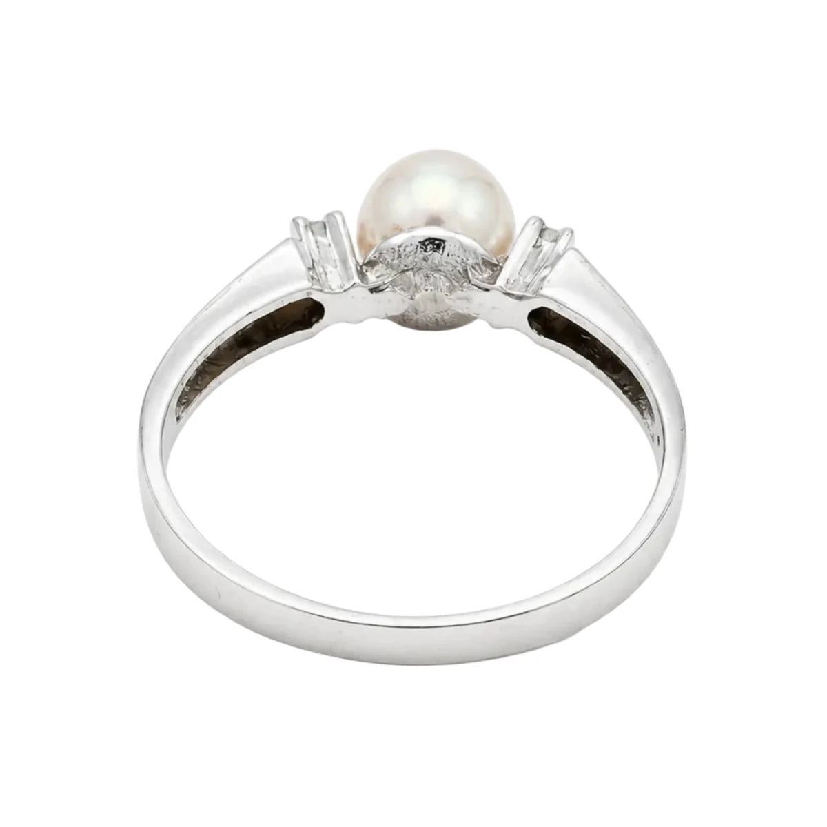 Bague Trilogie en or blanc, perle et diamants - Castafiore