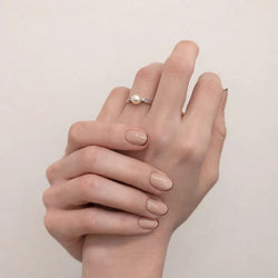Bague Trilogie en or blanc, perle et diamants - Castafiore