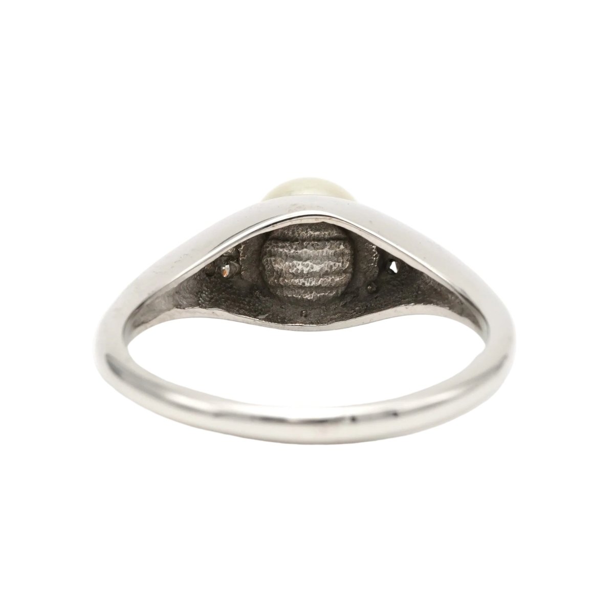 Bague Trilogie en or blanc, perle et diamants - Castafiore
