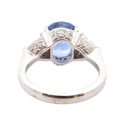 Bague Trilogie en or blanc, saphir et diamants - Castafiore