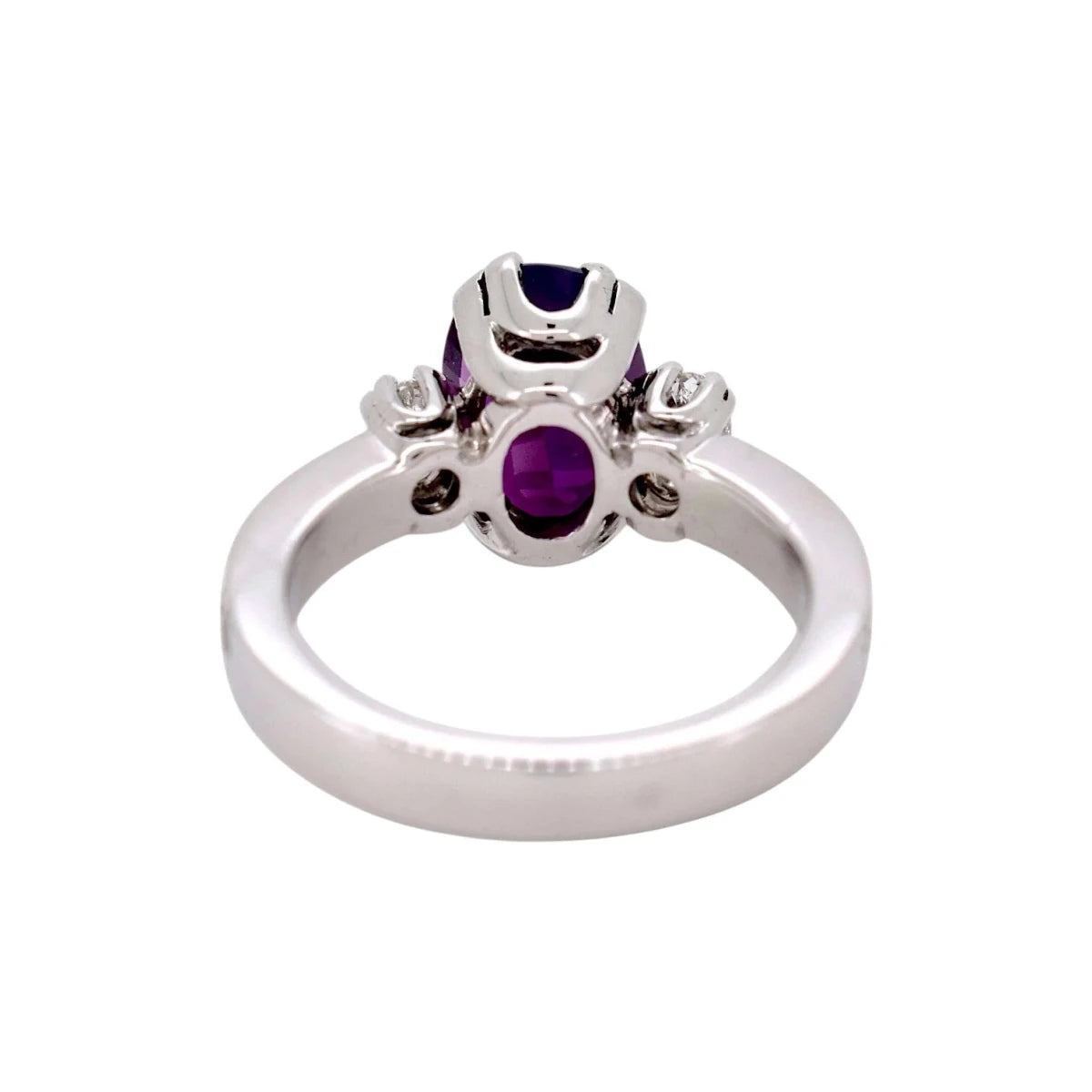 Bague Trilogie en or blanc, saphir et diamants - Castafiore