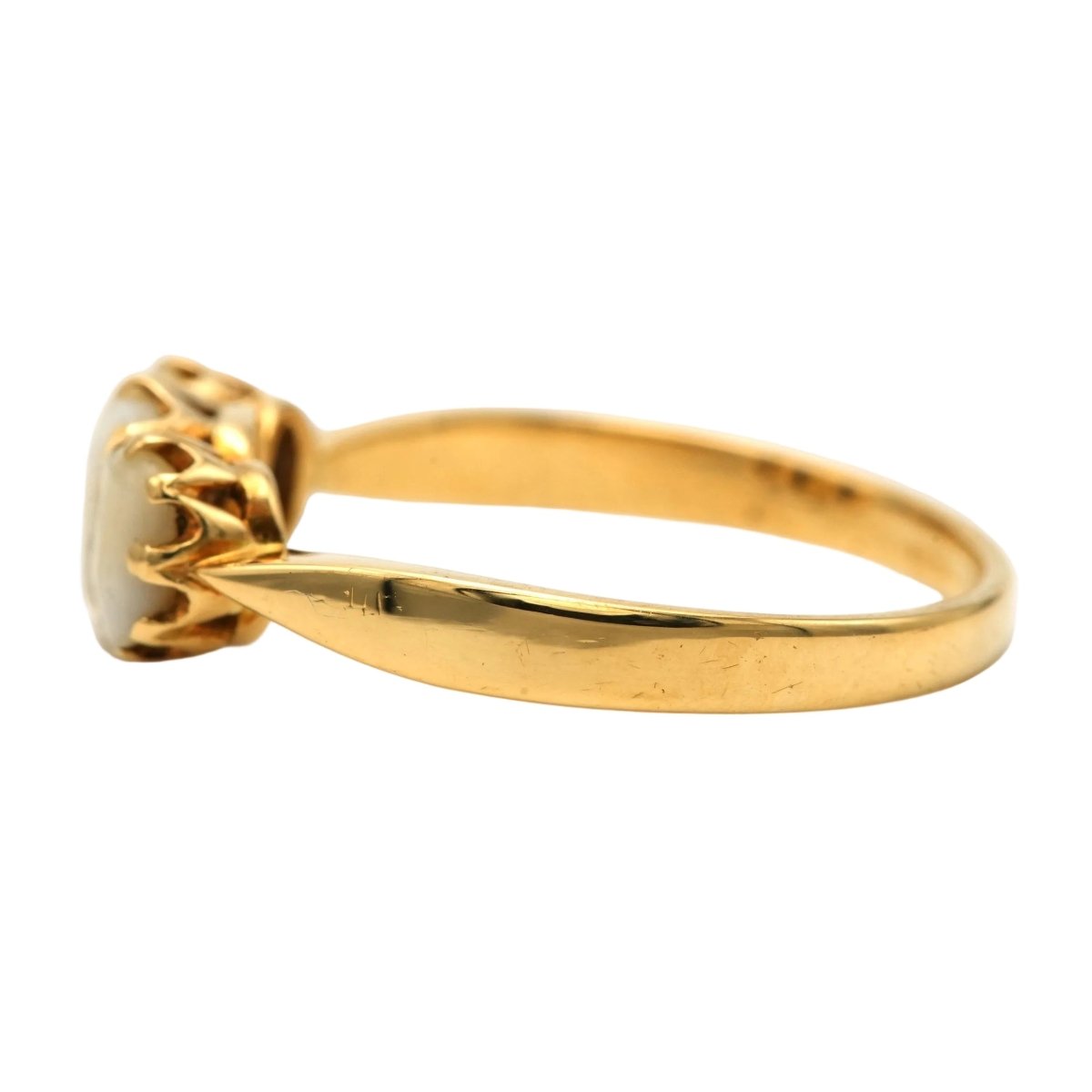 Bague Trilogie en or jaune et dents - Castafiore