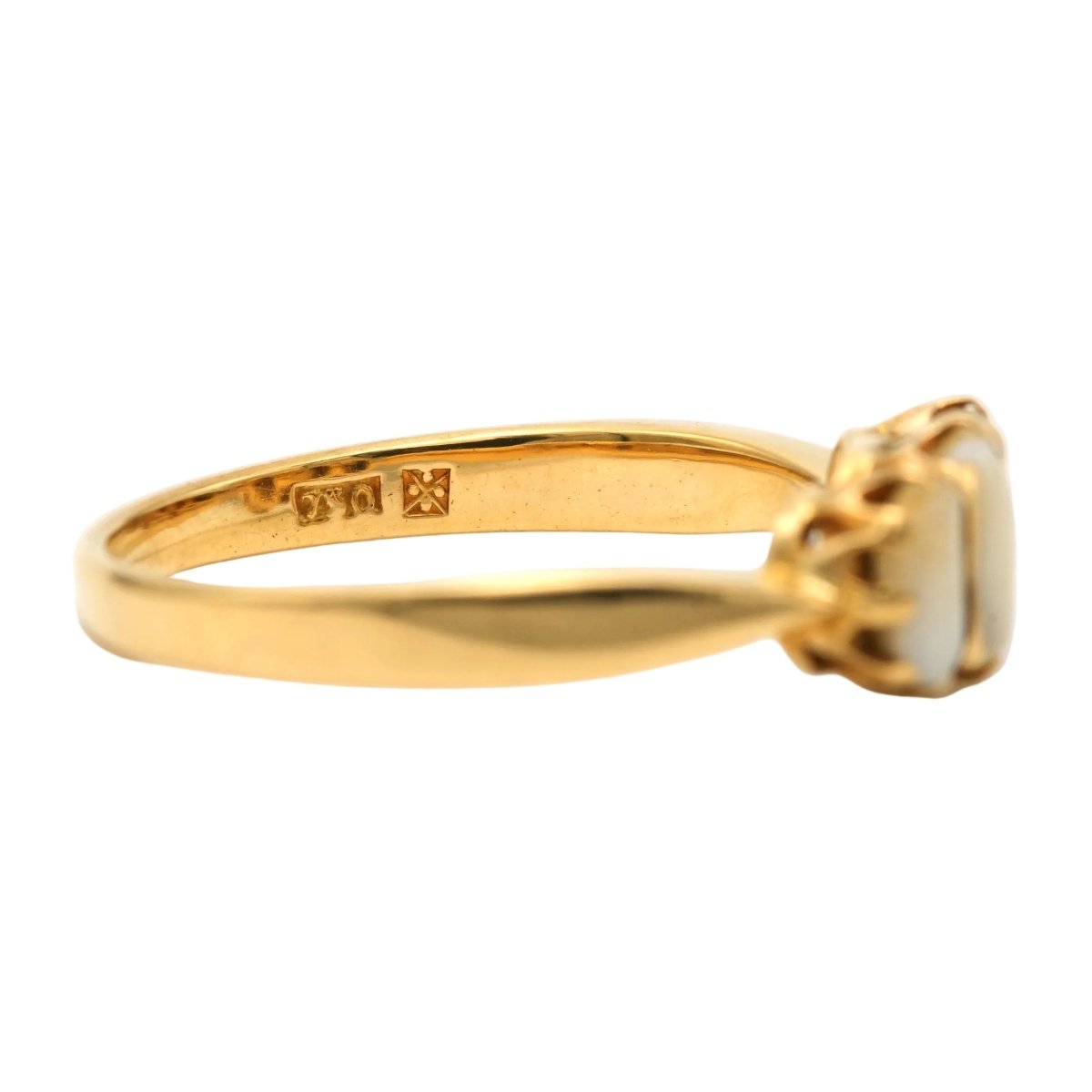 Bague Trilogie en or jaune et dents - Castafiore
