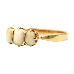 Bague Trilogie en or jaune et dents - Castafiore