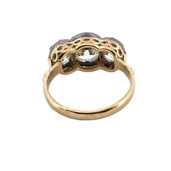 Bague Trilogie en or jaune et diamants - Castafiore