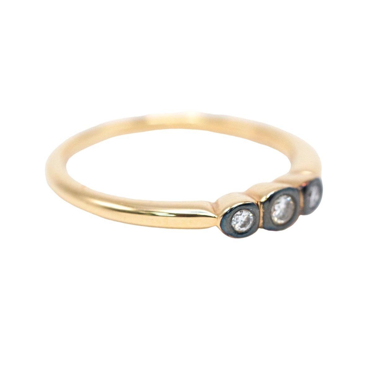 Bague Trilogie en or jaune et diamants - Castafiore