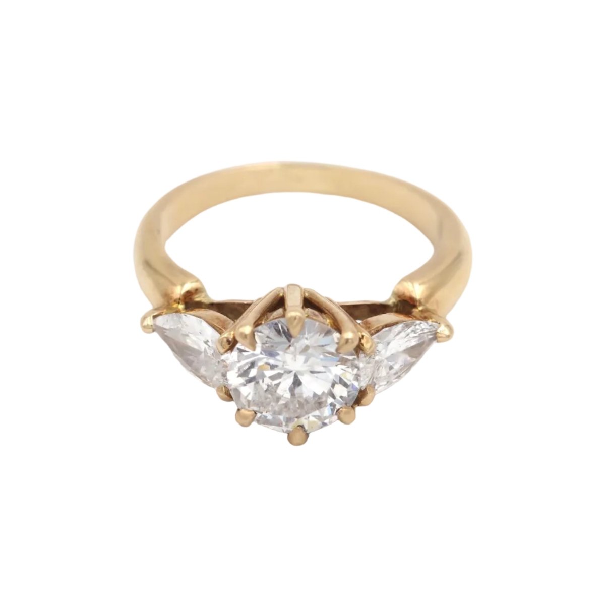 Bague Trilogie en or jaune et diamants - Castafiore