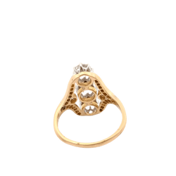 Bague Trilogie en or jaune et diamants - Castafiore