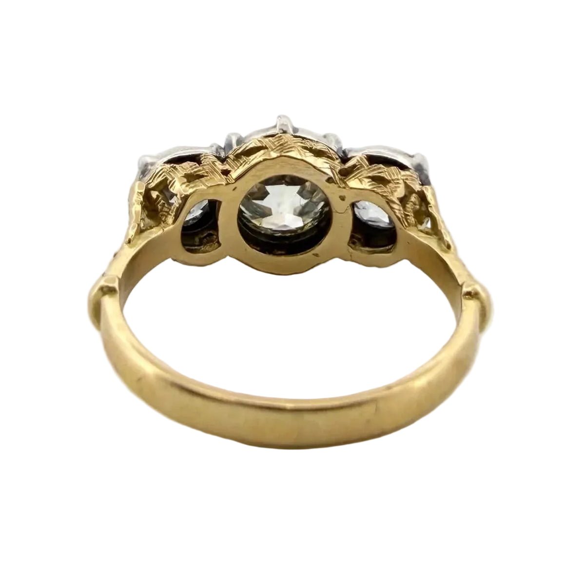 Bague Trilogie en or jaune et diamants - Castafiore
