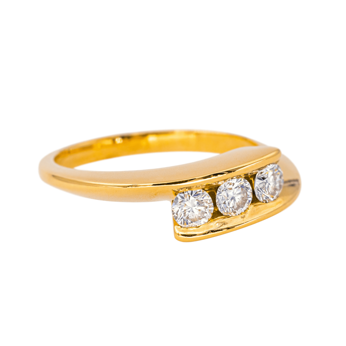 Bague Trilogie en or jaune et diamants - Castafiore