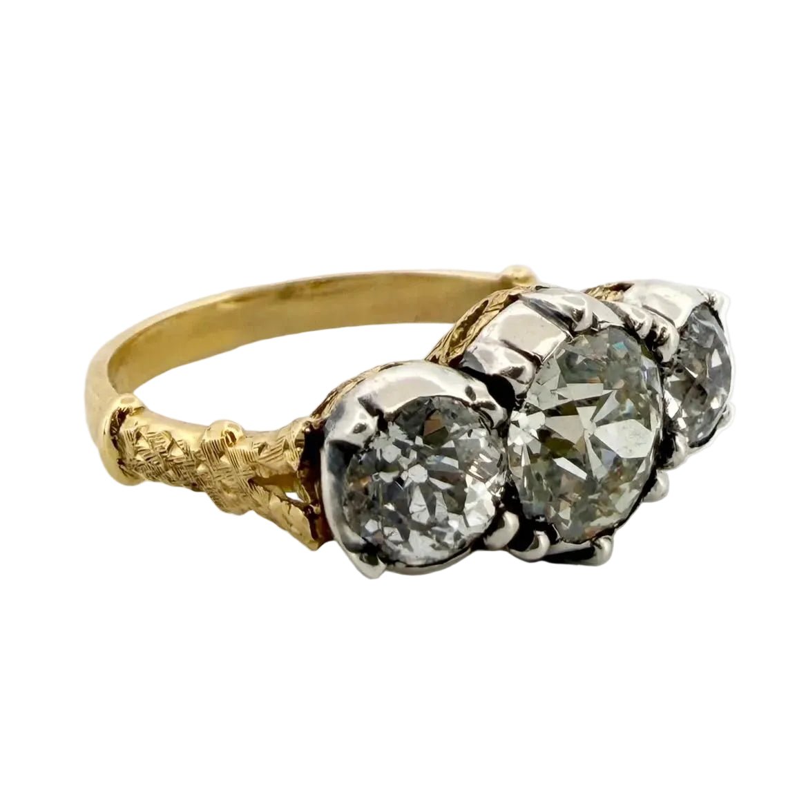 Bague Trilogie en or jaune et diamants - Castafiore