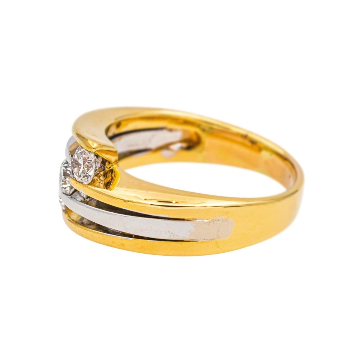 Bague Trilogie en or jaune, or blanc et diamants - Castafiore