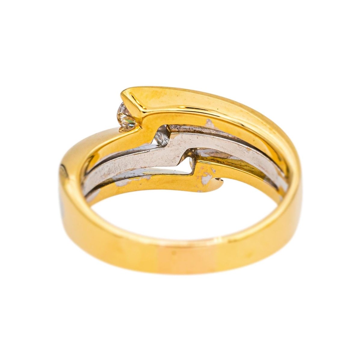 Bague Trilogie en or jaune, or blanc et diamants - Castafiore