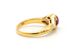 Bague Trilogie en or jaune, rubis et diamants - Castafiore