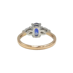 Bague Trilogie en or jaune, saphir et diamants - Castafiore